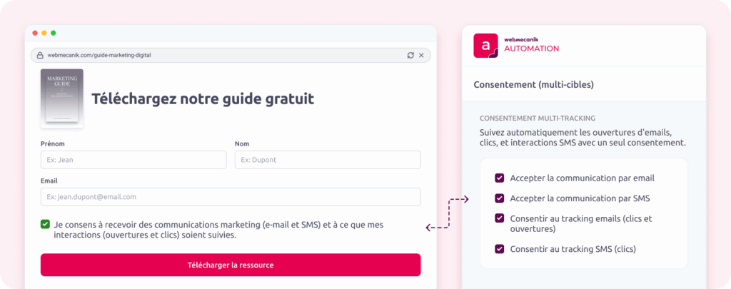 Einwilligung für das Tracking
